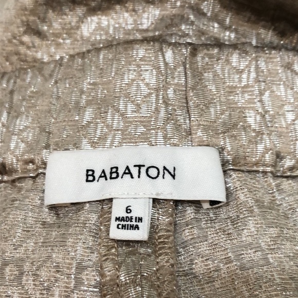 Babaton Gold Jacquard Shorts Size 6 - Picture 9 of 10